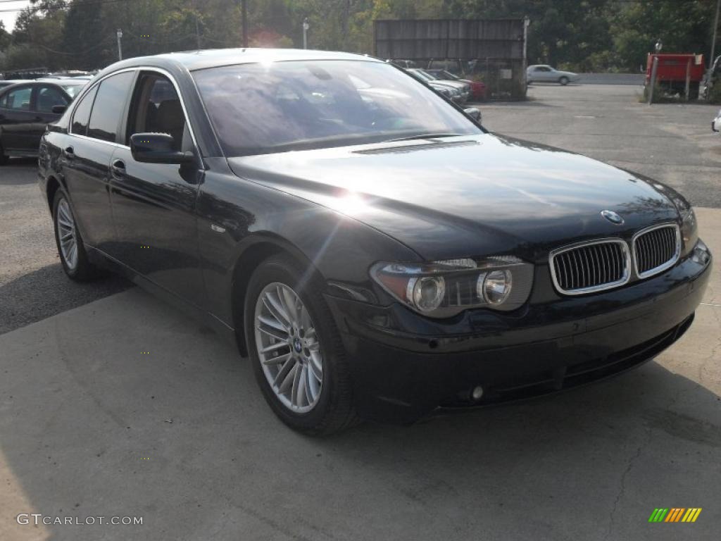 2004 7 Series 745i Sedan - Jet Black / Black/Natural Brown photo #1