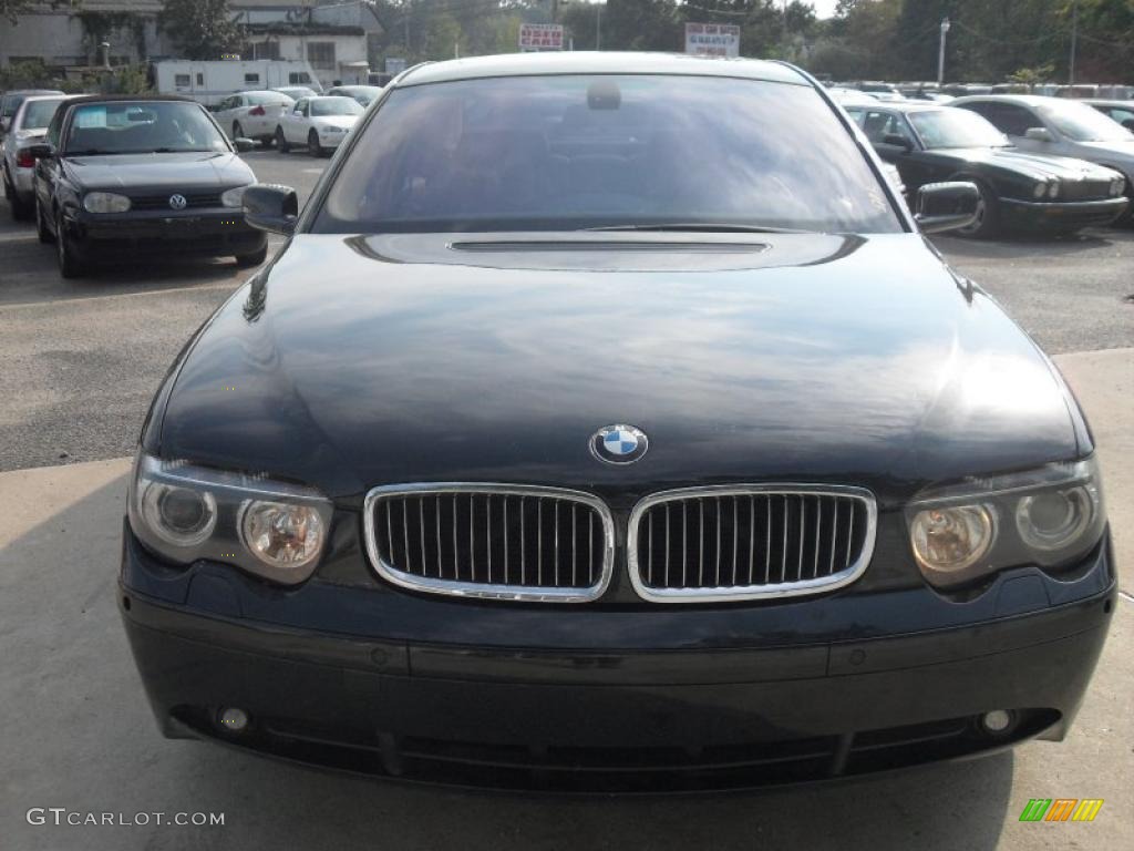 2004 7 Series 745i Sedan - Jet Black / Black/Natural Brown photo #2