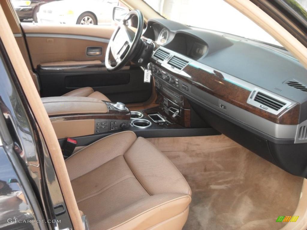 2004 7 Series 745i Sedan - Jet Black / Black/Natural Brown photo #9