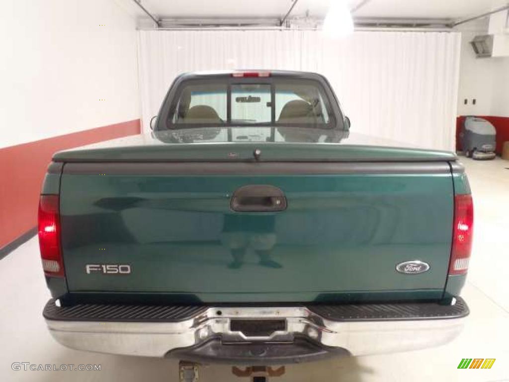 2000 F150 XL Regular Cab - Amazon Green Metallic / Medium Parchment photo #5