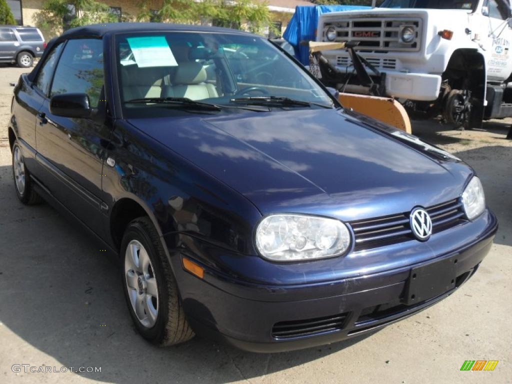 2002 Cabrio GLX - Marlin Blue Pearl / Beige photo #3