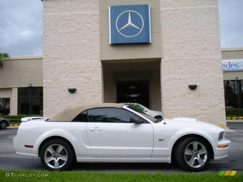 2007 Mustang GT Premium Convertible - Performance White / Medium Parchment photo #5