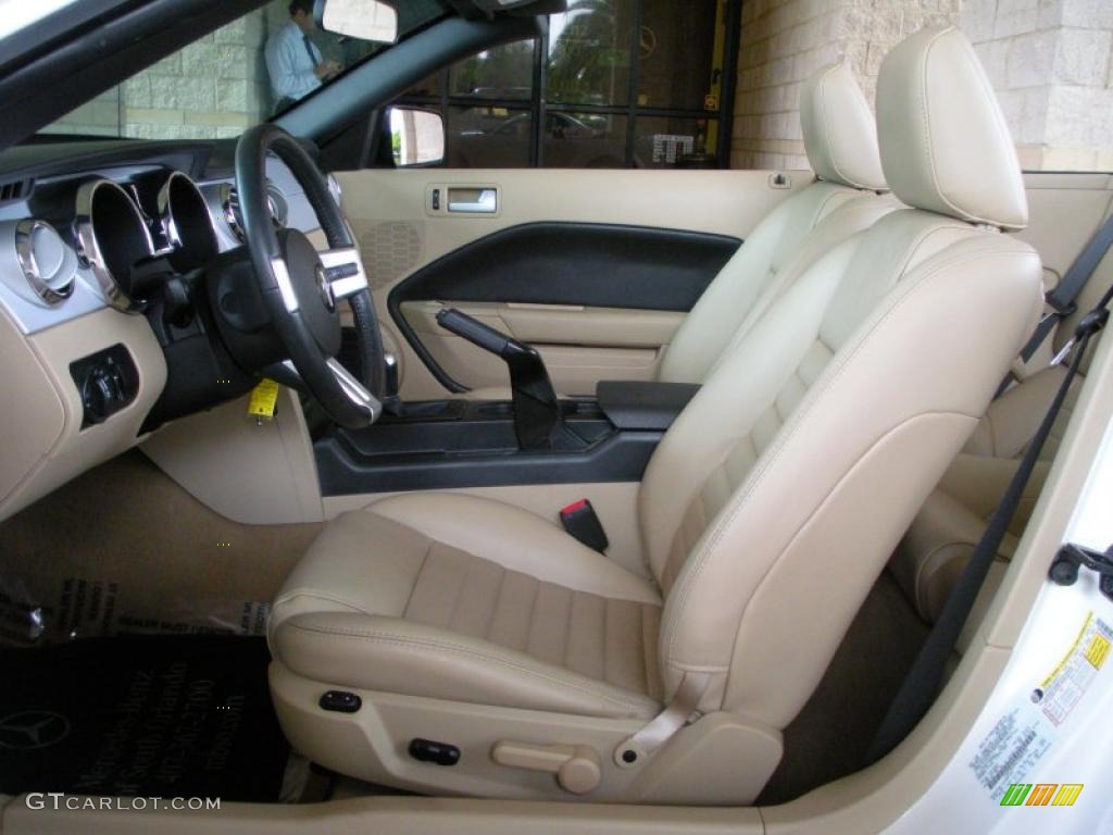 2007 Mustang GT Premium Convertible - Performance White / Medium Parchment photo #15