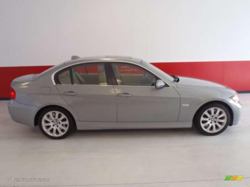 2006 3 Series 330i Sedan - Quartz Blue Metallic / Beige photo #3