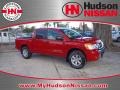 2011 Red Alert Nissan Titan SV Crew Cab  photo #1