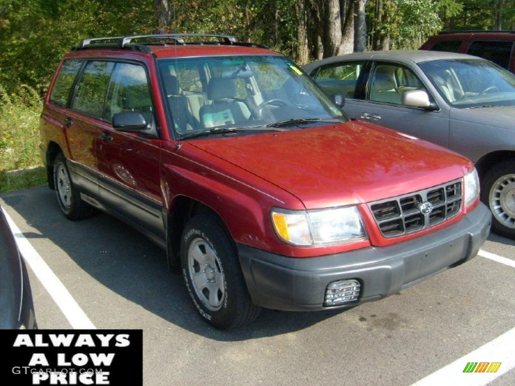 1999 Forester L - Canyon Red Pearl / Beige photo #1