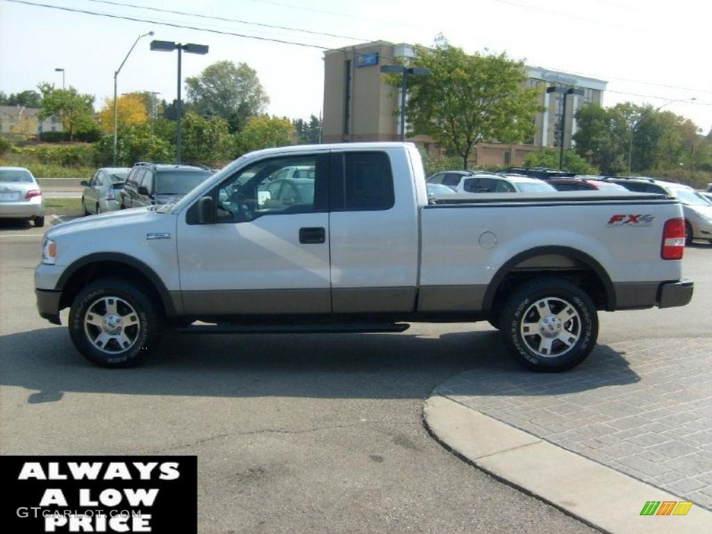 2005 F150 FX4 SuperCab 4x4 - Silver Metallic / Black photo #4