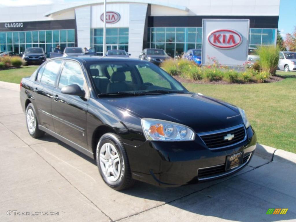 2006 Malibu LS Sedan - Black / Cashmere Beige photo #1