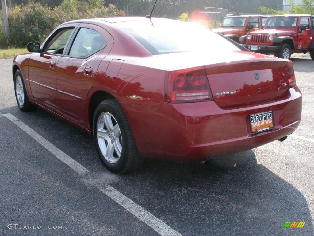 2008 Charger R/T - Inferno Red Crystal Pearl / Dark Slate Gray photo #6