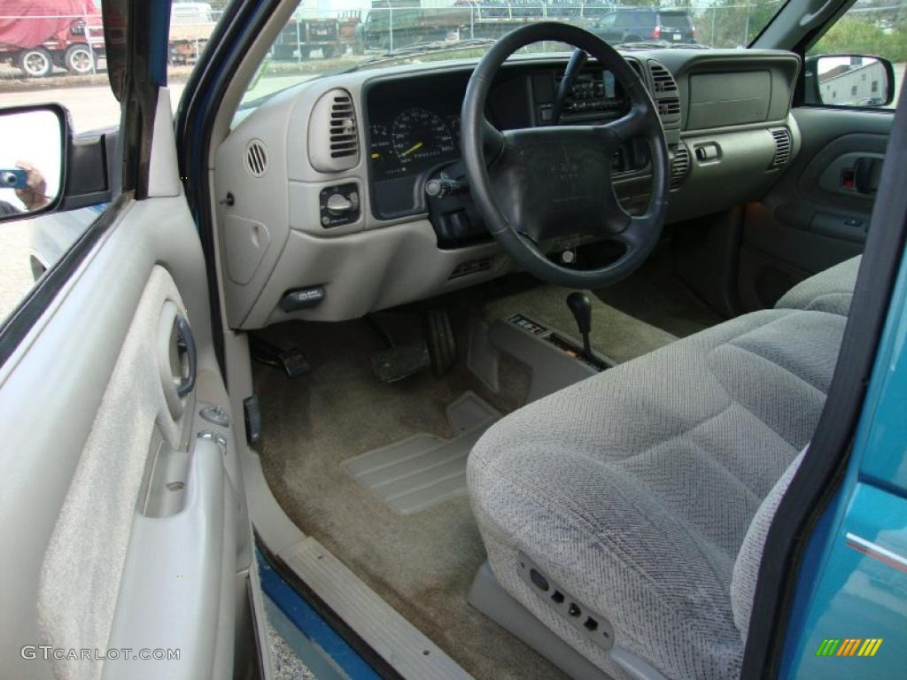 1997 Sierra 1500 SLE Extended Cab 4x4 - Light Stellar Blue Metallic / Pewter Gray photo #12