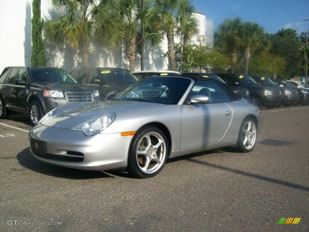 2003 911 Carrera Cabriolet - Arctic Silver Metallic / Black photo #1