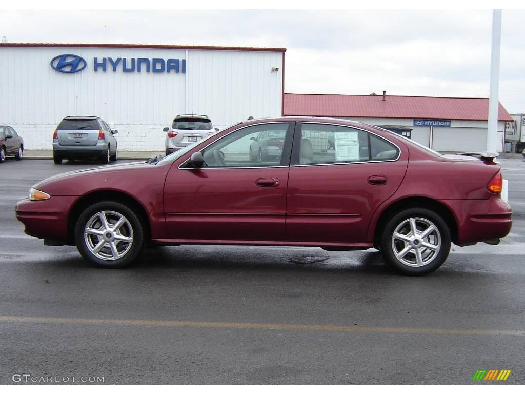 2003 Alero GLS Sedan - Ruby Red Metallic / Neutral photo #2