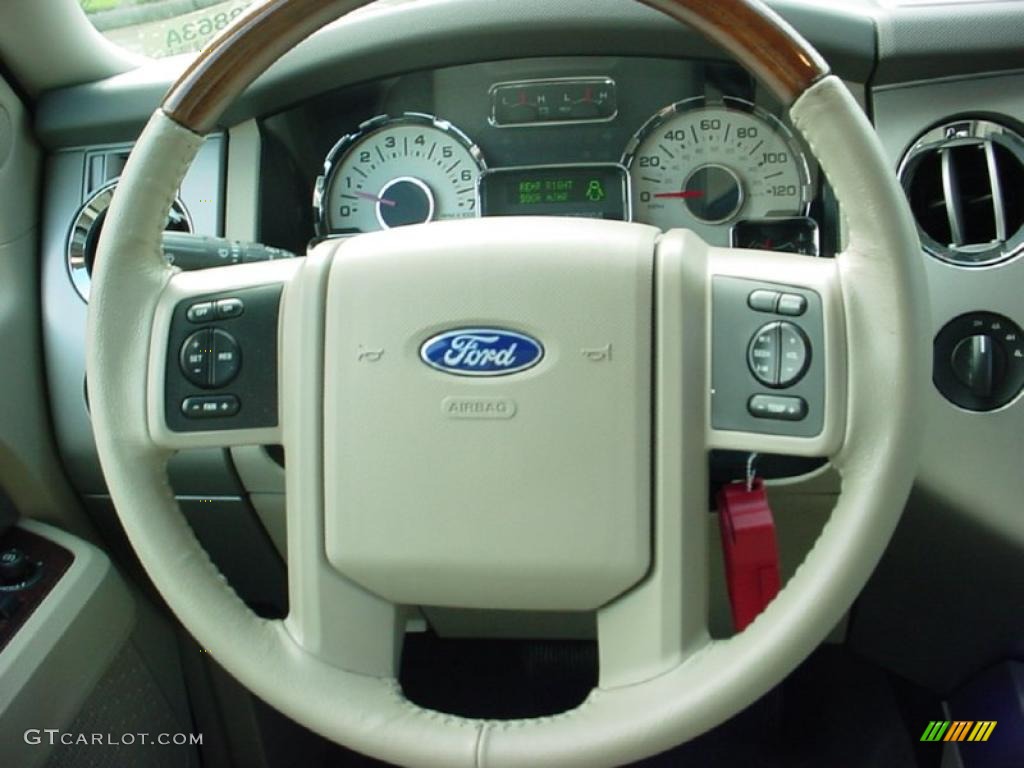 2008 Ford Expedition EL Limited 4x4 Stone Steering Wheel Photo #37151072