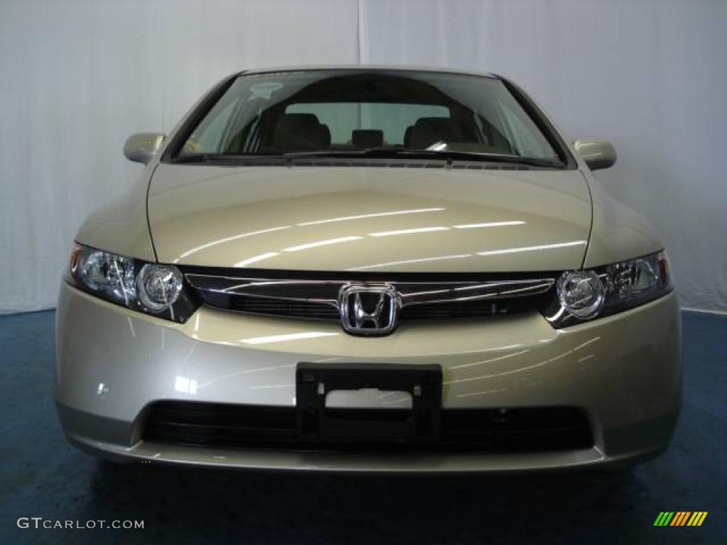 2008 Civic LX Sedan - Borrego Beige Metallic / Ivory photo #3