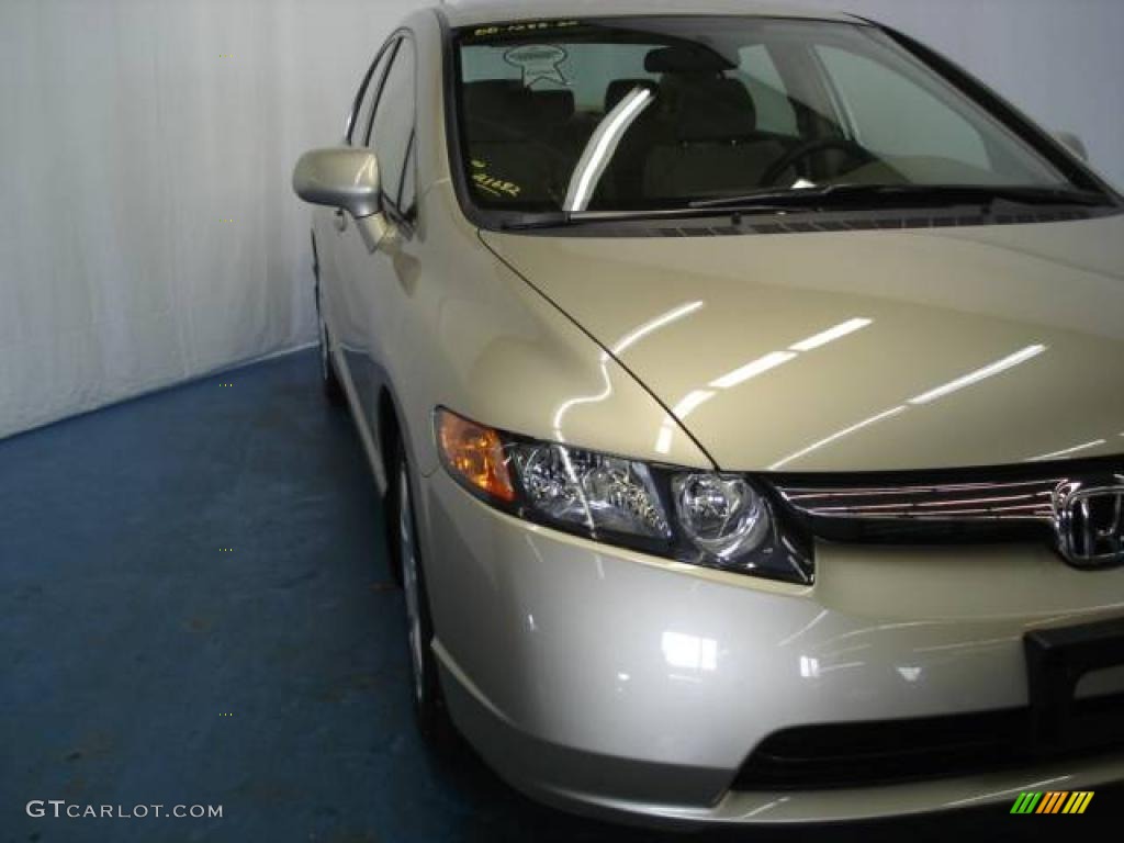 2008 Civic LX Sedan - Borrego Beige Metallic / Ivory photo #7