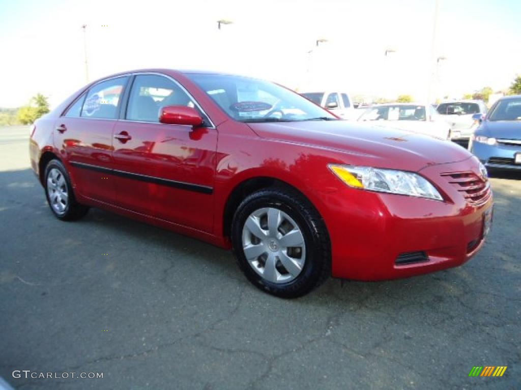 2008 Camry LE - Barcelona Red Metallic / Bisque photo #4