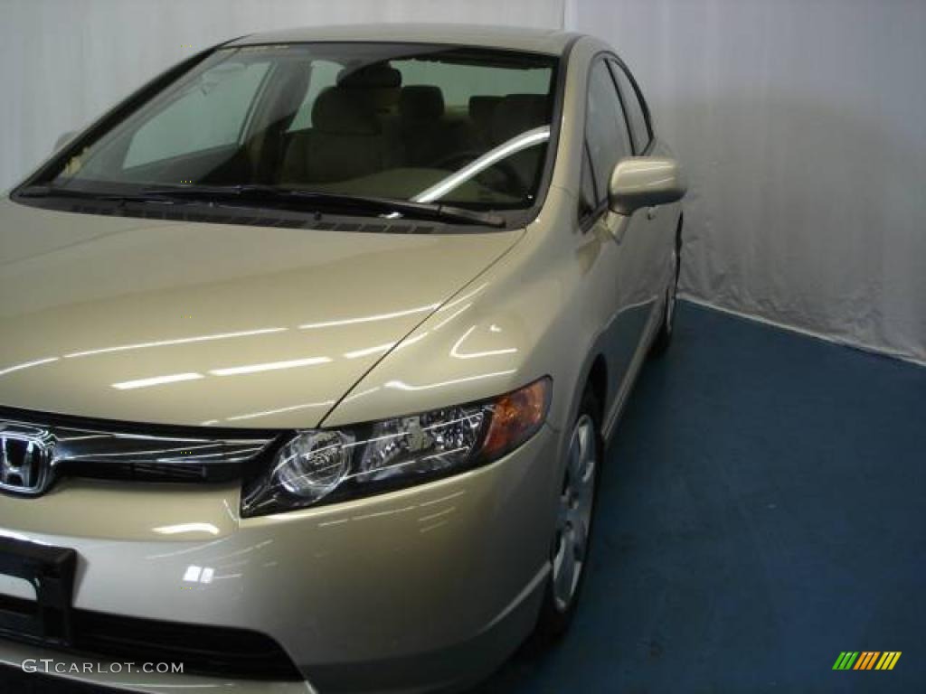 2008 Civic LX Sedan - Borrego Beige Metallic / Ivory photo #8