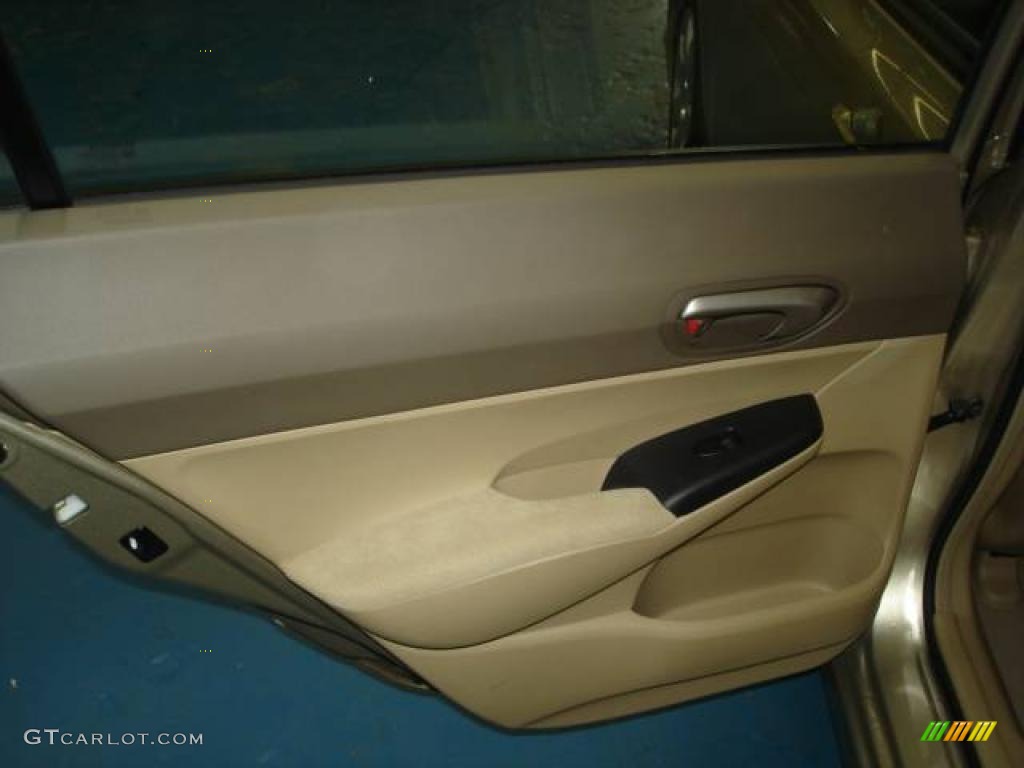 2008 Civic LX Sedan - Borrego Beige Metallic / Ivory photo #16