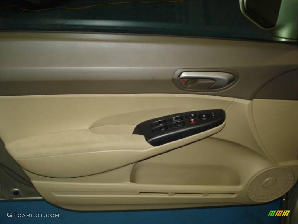 2008 Civic LX Sedan - Borrego Beige Metallic / Ivory photo #18