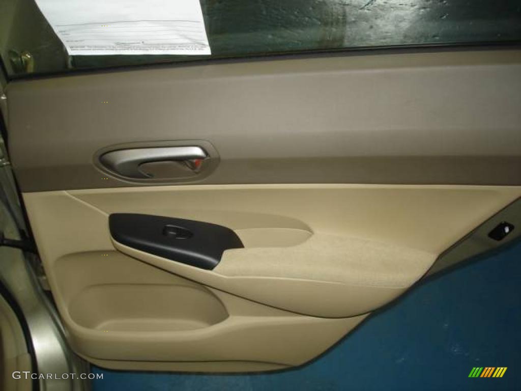 2008 Civic LX Sedan - Borrego Beige Metallic / Ivory photo #33