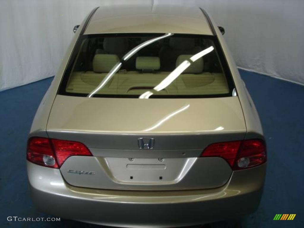 2008 Civic LX Sedan - Borrego Beige Metallic / Ivory photo #39
