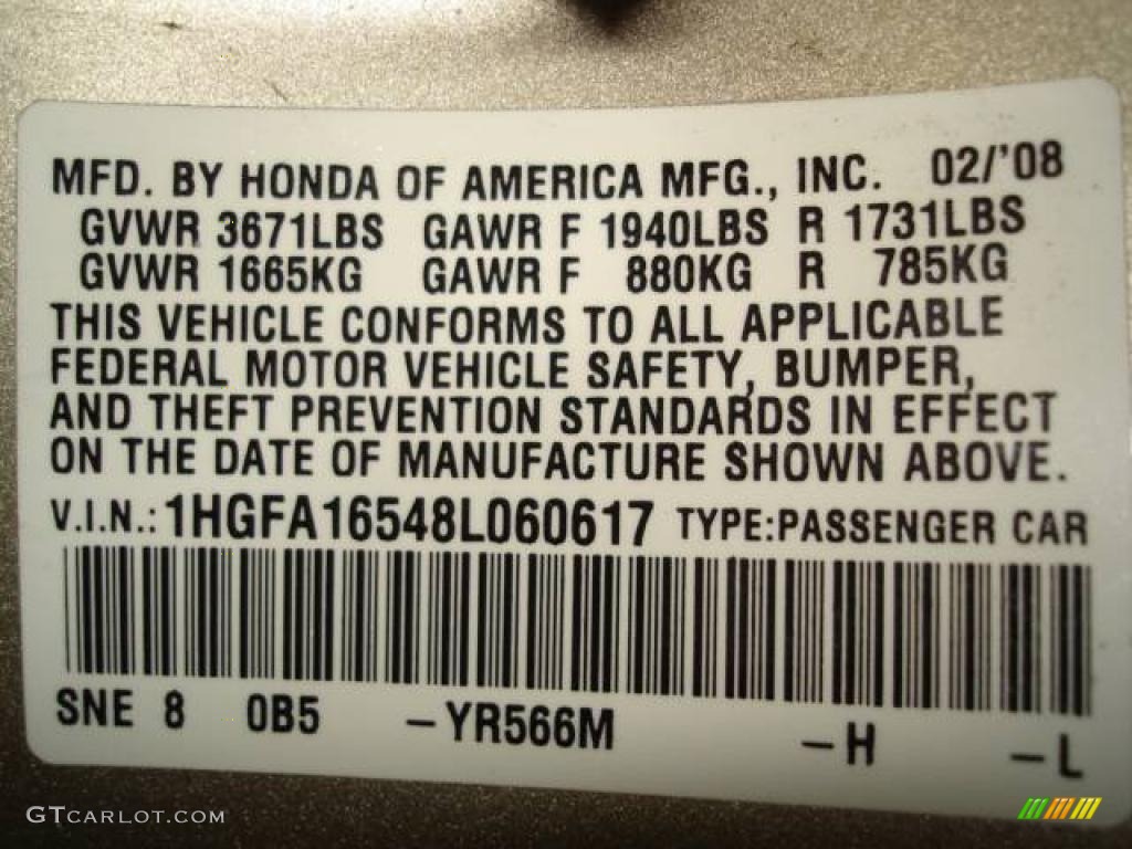 2008 Civic LX Sedan - Borrego Beige Metallic / Ivory photo #45