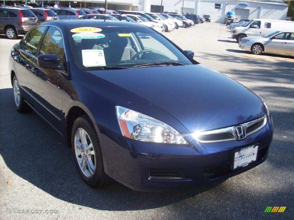 2007 Accord EX Sedan - Royal Blue Pearl / Black photo #1