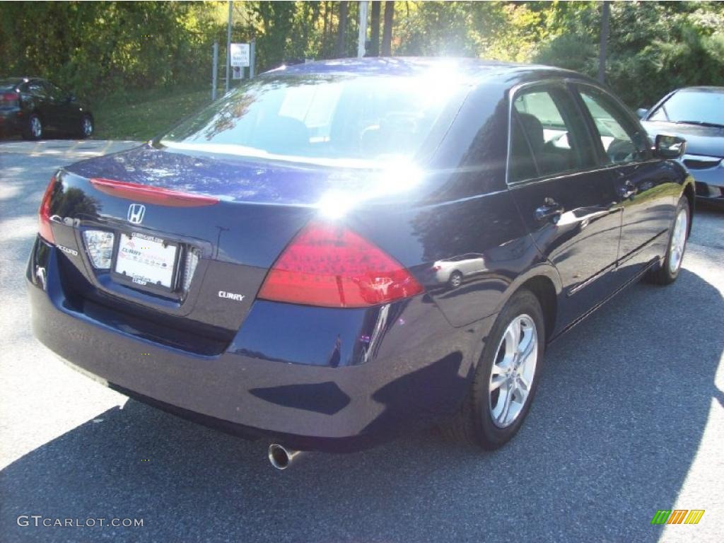 2007 Accord EX Sedan - Royal Blue Pearl / Black photo #22