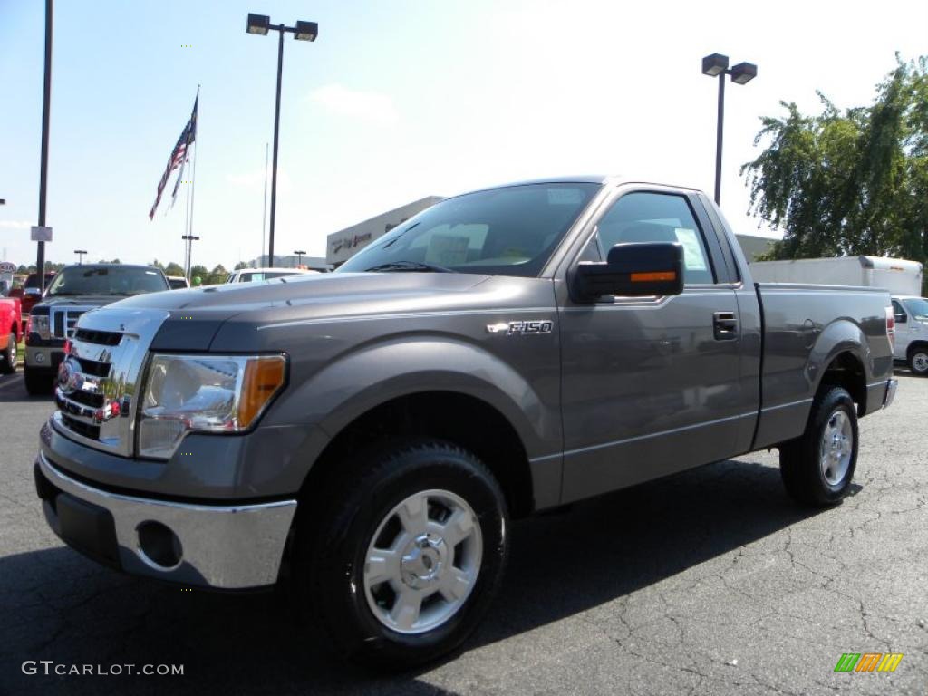 2010 F150 XLT Regular Cab - Sterling Grey Metallic / Medium Stone photo #6