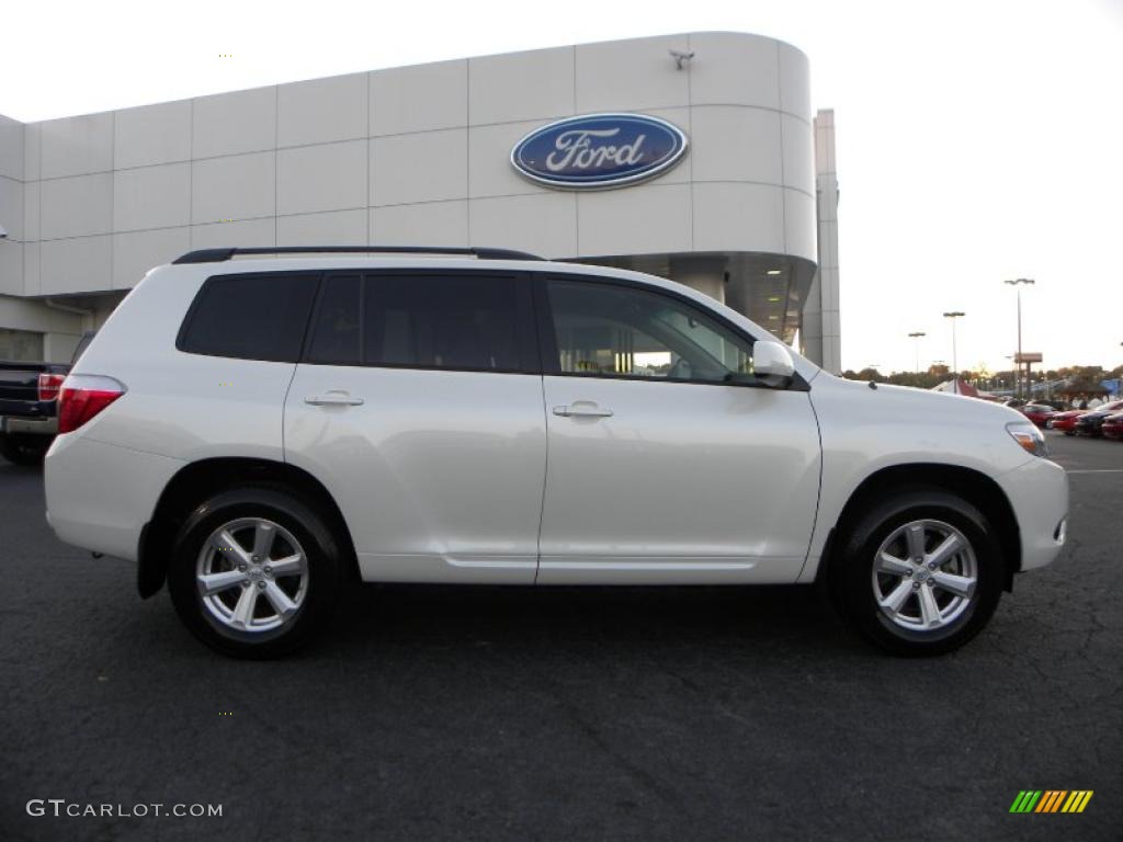 2009 Highlander  - Blizzard White Pearl / Sand Beige photo #2
