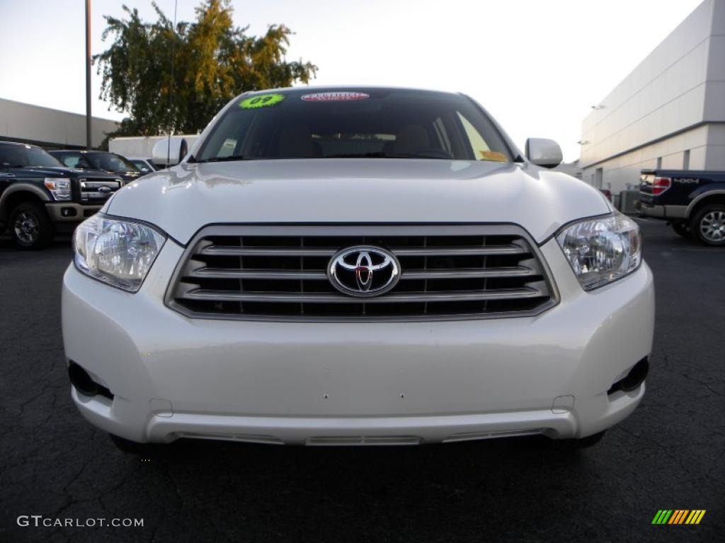 2009 Highlander  - Blizzard White Pearl / Sand Beige photo #7