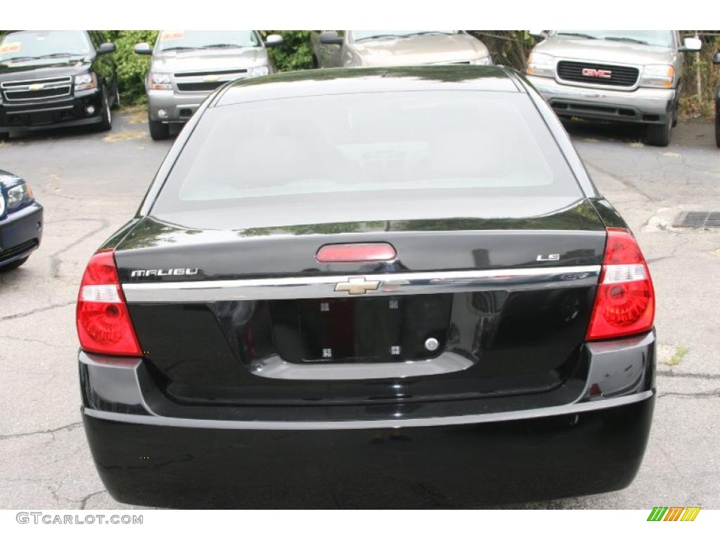 2007 Malibu LS Sedan - Black / Titanium Gray photo #6