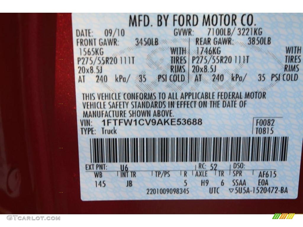 2010 F150 FX2 SuperCrew - Red Candy Metallic / Black photo #7