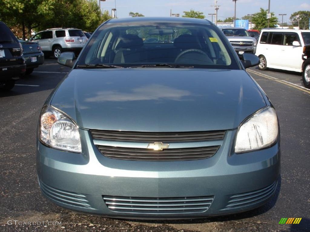 2010 Cobalt LT Sedan - Silver Moss Metallic / Ebony photo #2