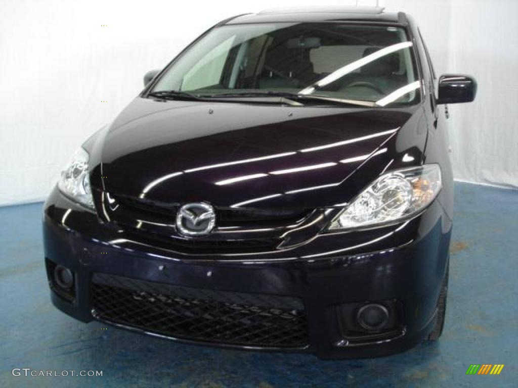 2007 MAZDA5 Sport - Dark Plum Mica / Black photo #2