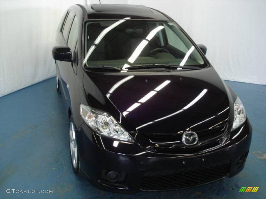 2007 MAZDA5 Sport - Dark Plum Mica / Black photo #3
