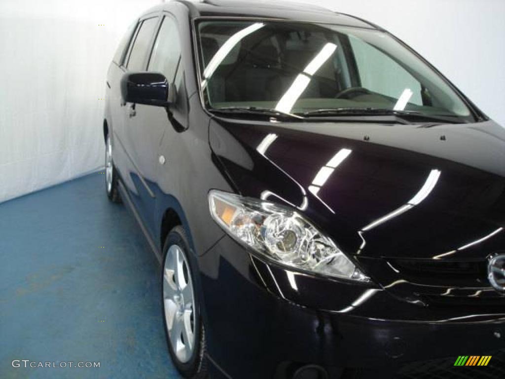 2007 MAZDA5 Sport - Dark Plum Mica / Black photo #5
