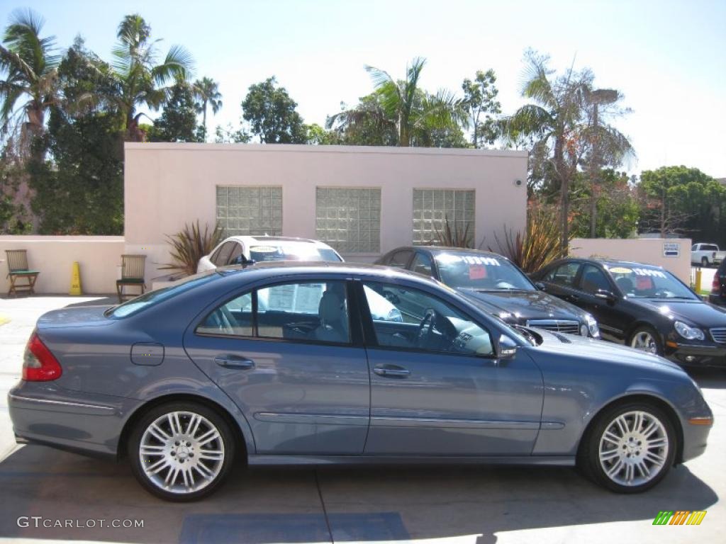 2007 E 550 Sedan - Platinum Blue Metallic / Ash photo #2