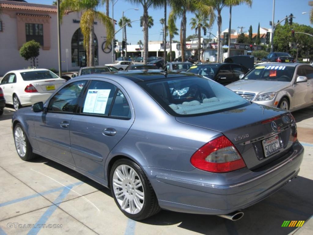 2007 E 550 Sedan - Platinum Blue Metallic / Ash photo #5