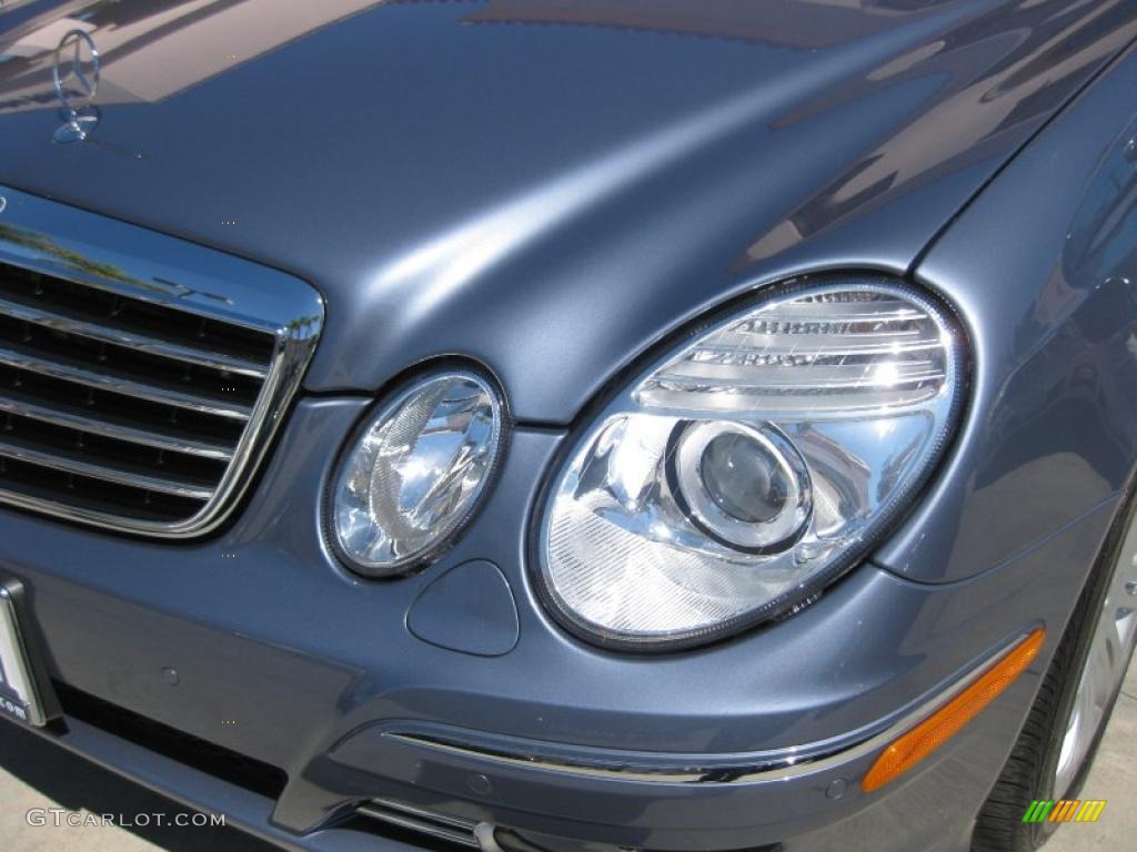 2007 E 550 Sedan - Platinum Blue Metallic / Ash photo #23