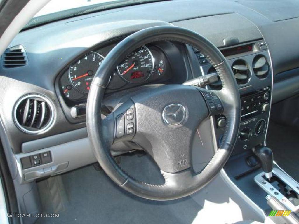 2006 MAZDA6 s Sedan - Glacier Silver Metallic / Gray photo #9