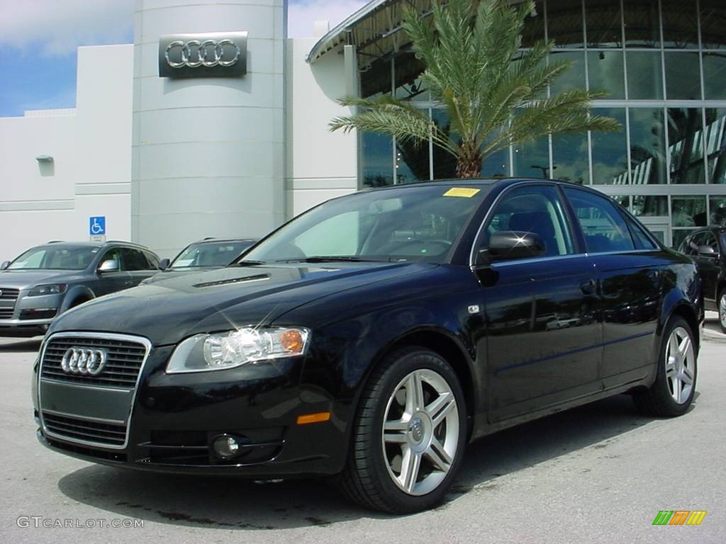 2007 A4 2.0T Sedan - Brilliant Black / Ebony photo #1
