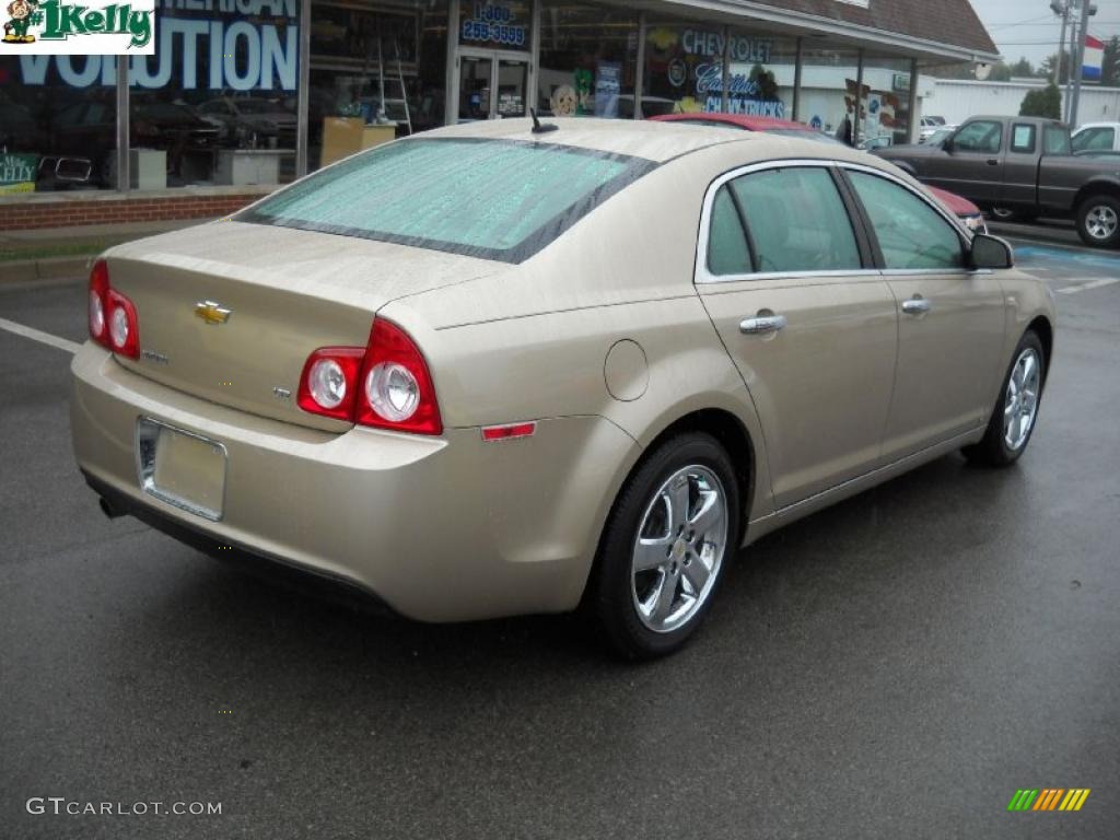 2008 Malibu LTZ Sedan - Sandstone Metallic / Cocoa/Cashmere Beige photo #3