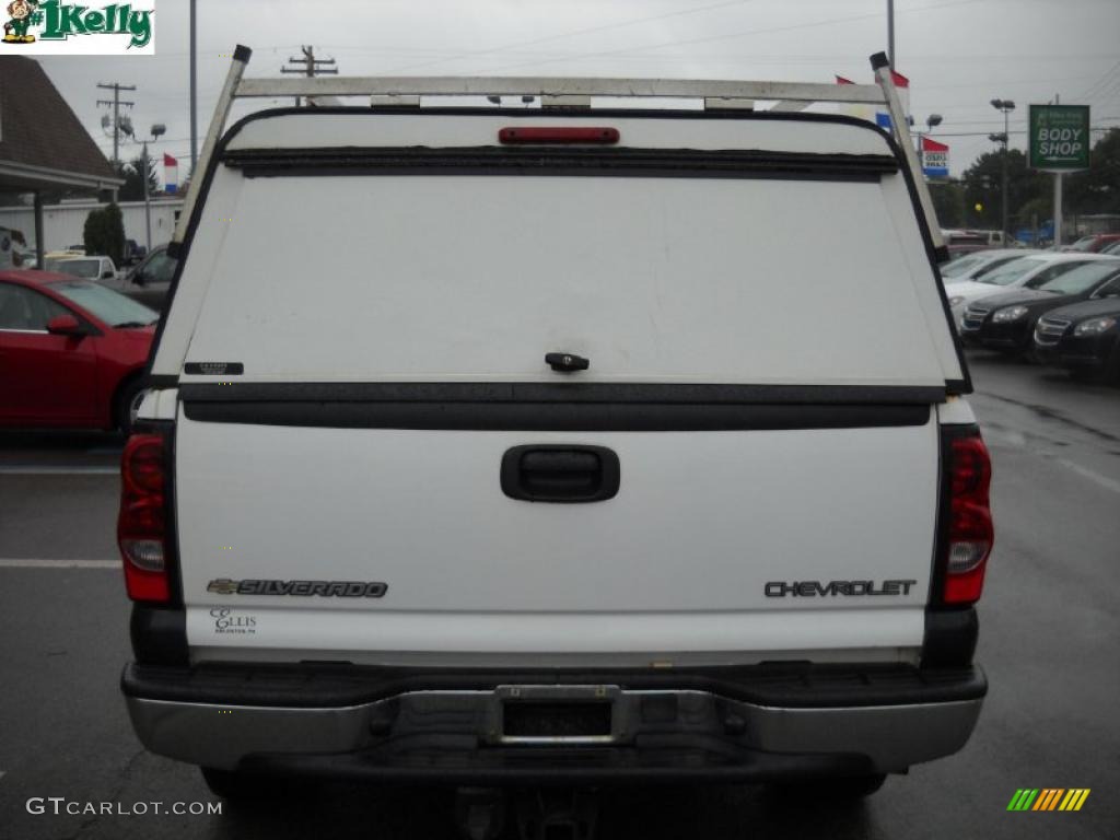 2005 Silverado 1500 LS Extended Cab 4x4 - Summit White / Dark Charcoal photo #4