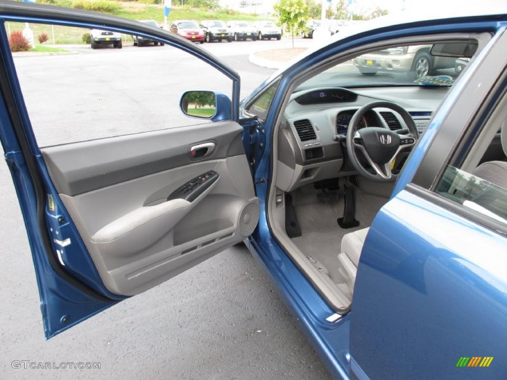 2010 Civic LX Sedan - Atomic Blue Metallic / Gray photo #10