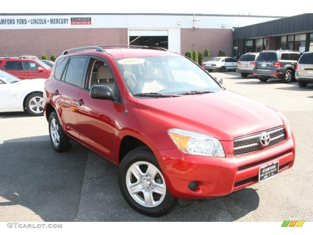 2007 RAV4 4WD - Barcelona Red Pearl / Taupe photo #3