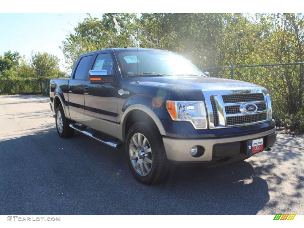 2010 F150 King Ranch SuperCrew 4x4 - Dark Blue Pearl Metallic / Chapparal Leather photo #1