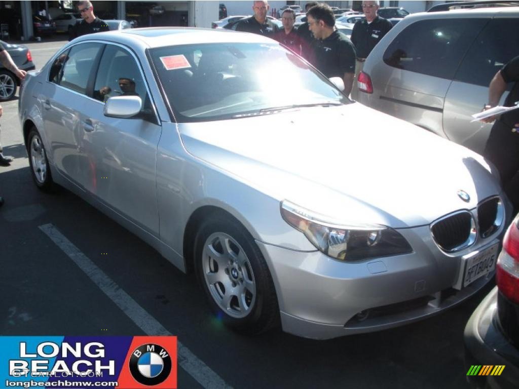 2004 5 Series 525i Sedan - Silver Grey Metallic / Black photo #1