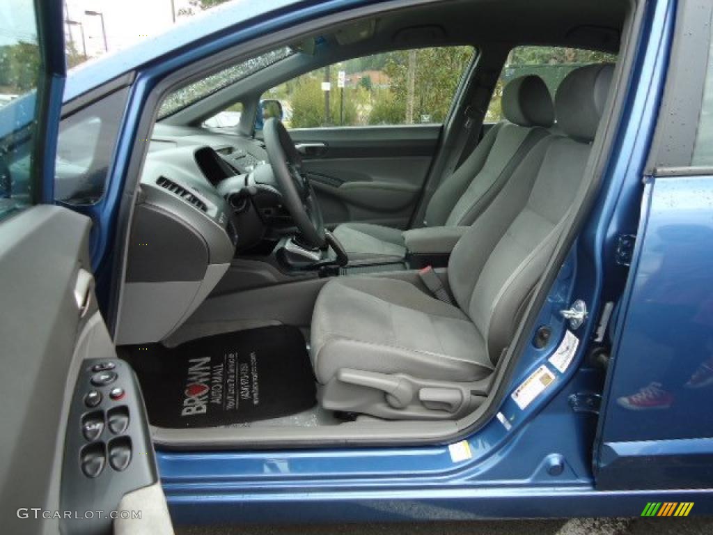 2006 Civic LX Sedan - Atomic Blue Metallic / Gray photo #5