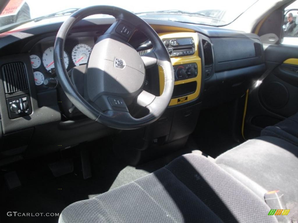 2004 Ram 1500 SLT Rumble Bee Regular Cab - Solar Yellow / Dark Slate Gray/Yellow Accents photo #3
